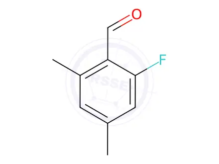 Chemical structure of Benzaldehyde, 2-fluoro-4,6-dimethyl-(9CI)
