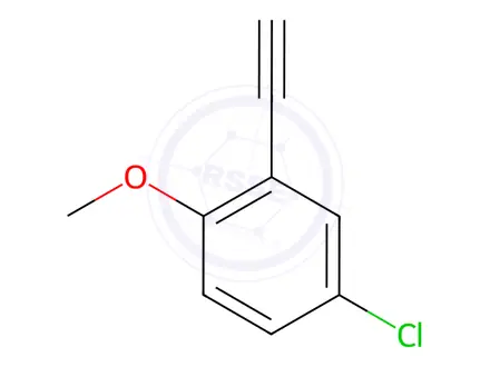 Chemical structure of 4-chloro-2-ethynyl-1-methoxybenzene