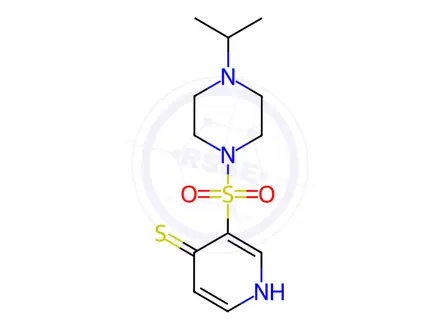 Chemical structure of 3-((4-Isopropylpiperazin-1-yl)sulfonyl)pyridine-4-thiol