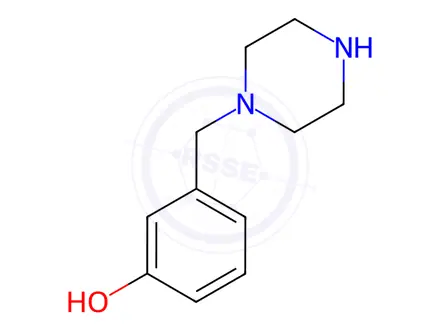 Chemical structure of 3-(Piperazin-1-ylmethyl)phenol Dihydrochloride