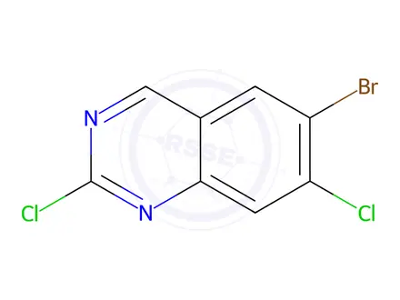Chemical structure of Quinazoline, 6-bromo-2,7-dichloro-