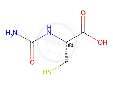 Chemical structure of N-CarbaMoyl-L-cysteine