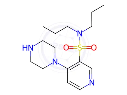 Chemical structure of 4-(Piperazin-1-yl)-N,N-dipropylpyridine-3-sulfonamide