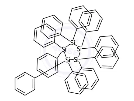 Chemical structure of Perphenylcyclopentasilane