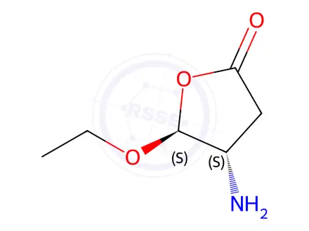 Chemical structure of (4S,5S)-4-amino-5-ethoxydihydrofuran-2(3H)-one