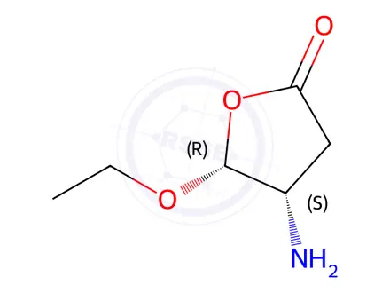 Chemical structure of (4S,5R)-4-amino-5-ethoxydihydrofuran-2(3H)-one