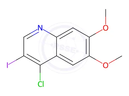 Chemical structure of 4-Chloro-3-iodo-6,7-dimethoxyquinoline