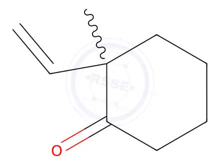 Chemical structure of Cyclohexanone, 2-ethenyl-2-methyl-