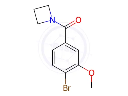 Chemical structure of Azetidin-1-yl(4-bromo-3-methoxyphenyl)methanone