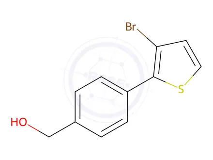 Chemical structure of (4-(3-Bromothiophen-2-yl)phenyl)methanol