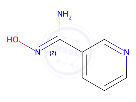Chemical structure of N’-HYDROXYPYRIDINE-3-CARBOXIMIDAMIDE