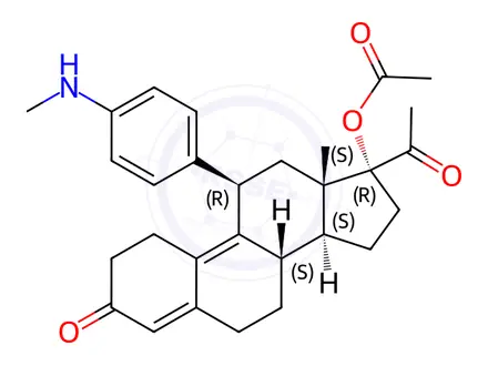 Chemical structure of Ulipristal Acetate Impurity 2