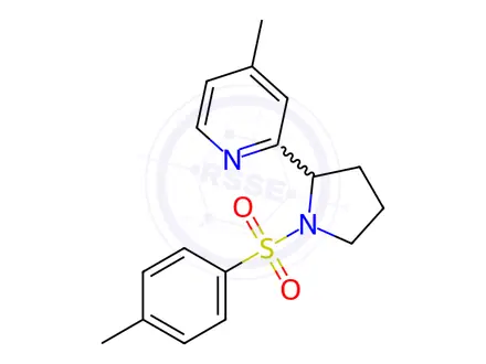 Chemical structure of 4-Methyl-2-(1-tosylpyrrolidin-2-yl)pyridine