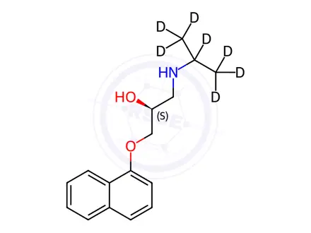 Chemical structure of (S)-Propranolol-d7 Hydrochloride