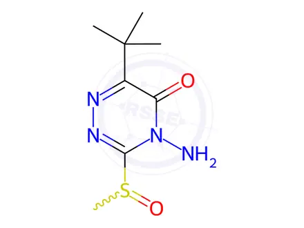 Chemical structure of 1,2,4-Triazin-5(4H)-one, 4-amino-6-(1,1-dimethylethyl)-3-(methylsulfinyl)-