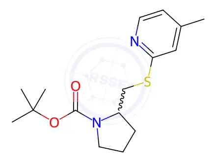 Chemical structure of tert-Butyl 2-(((4-methylpyridin-2-yl)thio)methyl)pyrrolidine-1-carboxylate