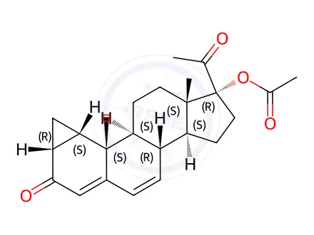 Chemical structure of 6-Deschloro Cyproterone Acetate