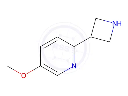 Chemical structure of 2-(azetidin-3-yl)-5-methoxypyridine dihydrochloride