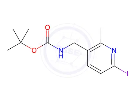 Chemical structure of tert-Butyl ((6-iodo-2-methylpyridin-3-yl)methyl)carbamate