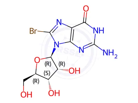 Chemical structure of 8-Bromoguanosine