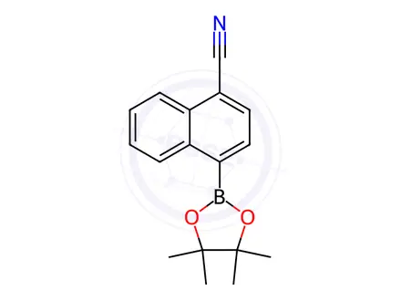 Chemical structure of 1-Naphthalenecarbonitrile, 4-(4,4,5,5-tetramethyl-1,3,2-dioxaborolan-2-yl)-