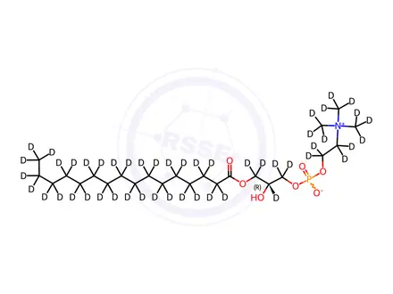 Chemical structure of 16:0 lyso PC-d49
