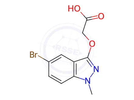 Chemical structure of 2-((5-Bromo-1-methyl-1H-indazol-3-yl)oxy)acetic acid