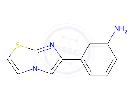Chemical structure of (3-Imidazo[2,1-b][1,3]thiazol-6-ylphenyl)amine