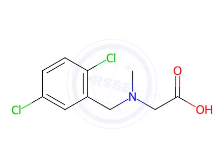 Chemical structure of 2-((2,5-Dichlorobenzyl)(methyl)amino)acetic acid