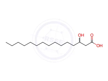 Chemical structure of rac-3-Hydroxypentadecanoic Acid