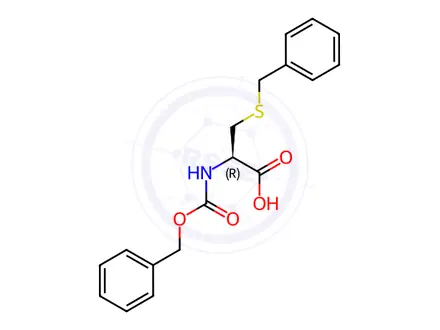 Chemical structure of Z-Cys(Bzl)-OH