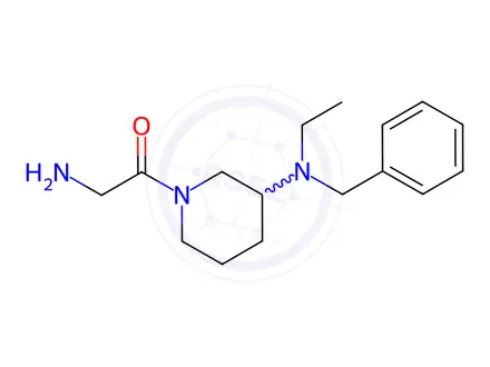 Chemical structure of 2-Amino-1-(3-(benzyl(ethyl)amino)piperidin-1-yl)ethanone