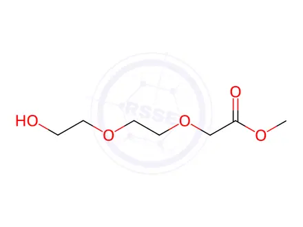 Chemical structure of Acetic acid, 2-[2-(2-hydroxyethoxy)ethoxy]-, methyl ester