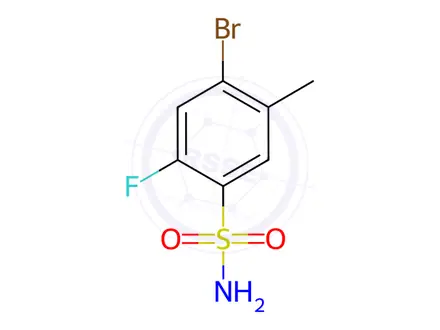 Chemical structure of 4-Bromo-2-fluoro-5-methylbenzenesulfonamide