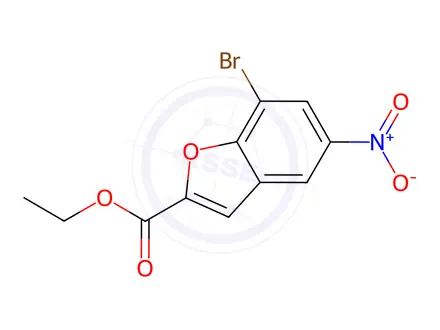 Chemical structure of Ethyl 7-bromo-5-nitrobenzofuran-2-carboxylate