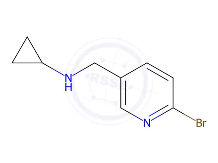 Chemical structure of N-((6-bromopyridin-3-yl)methyl)cyclopropanamine hydrochloride