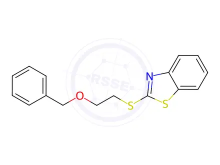 Chemical structure of Benzothiazole, 2-[[2-(phenylmethoxy)ethyl]thio]-