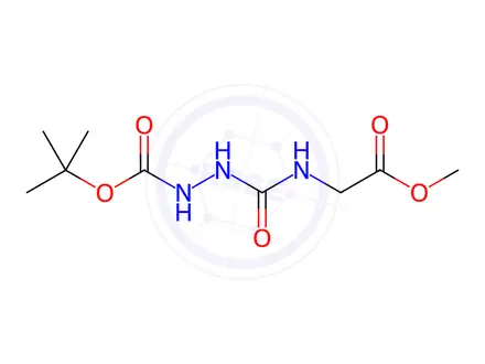 Chemical structure of tert-Butyl 2-{[(2-methoxy-2-oxoethyl)amino]carbonyl}-1-hydrazinecarboxylate