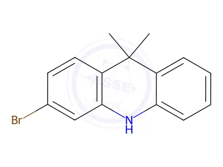 Chemical structure of Acridine, 3-bromo-9,10-dihydro-9,9-dimethyl-