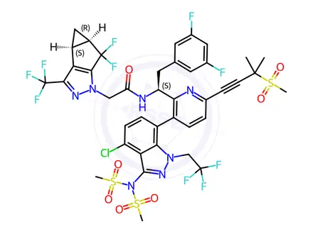 Chemical structure of Lenacapavir Sodium Impurity 14