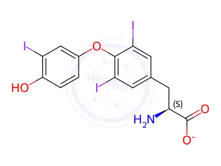 Chemical structure of Liothyronine sodium