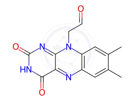 Chemical structure of Vitamin B2 Impurity 8 (Formylmethylflavin)