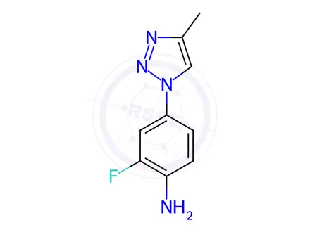 Chemical structure of 2-Fluoro-4-(4-methyl-1H-1,2,3-triazol-1-yl)aniline