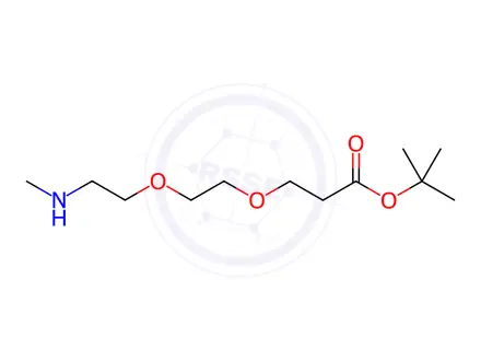 Chemical structure of Methylamino-PEG2-t-butyl Ester