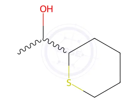 Chemical structure of 1-(Tetrahydro-2H-thiopyran-2-yl)ethan-1-ol