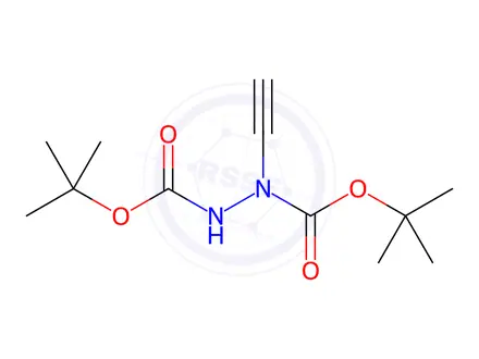 Chemical structure of Di-tert-butyl 1-ethynylhydrazine-1,2-dicarboxylate