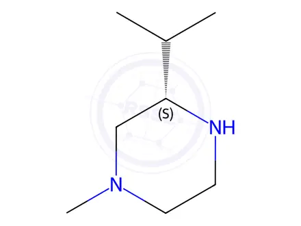 Chemical structure of Piperazine, 1-methyl-3-(1-methylethyl)-, hydrochloride (1:2), (3S)-