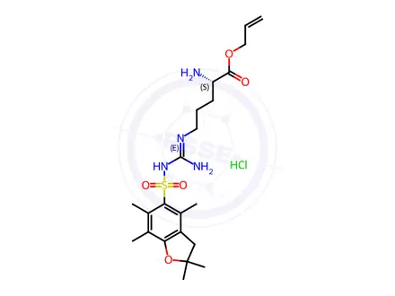 Chemical structure of H-Arg(Pbf)-allyl ester · HCl