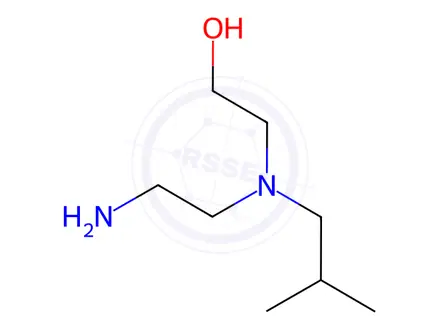 Chemical structure of Ethanol, 2-[(2-aminoethyl)(2-methylpropyl)amino]-(9CI)