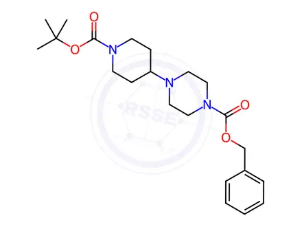 Chemical structure of Benzyl 4-(1-(tert-butoxycarbonyl)piperidin-4-yl)piperazine-1-carboxylate
